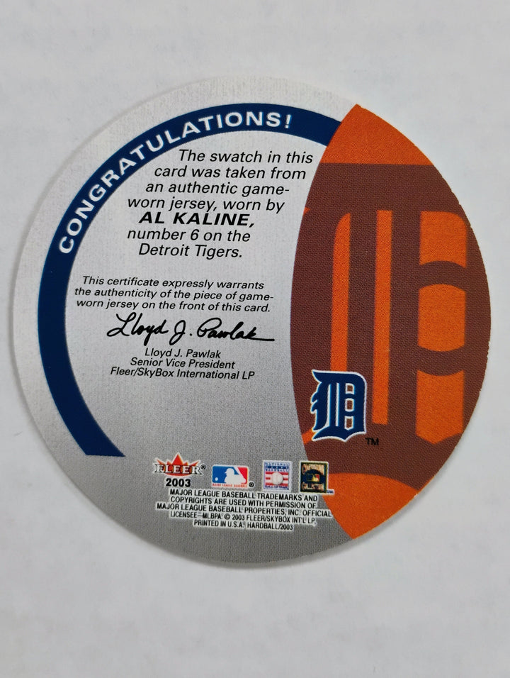 2003 Fleer Hardball Baseball Al Kaline #NNO Round Numbers