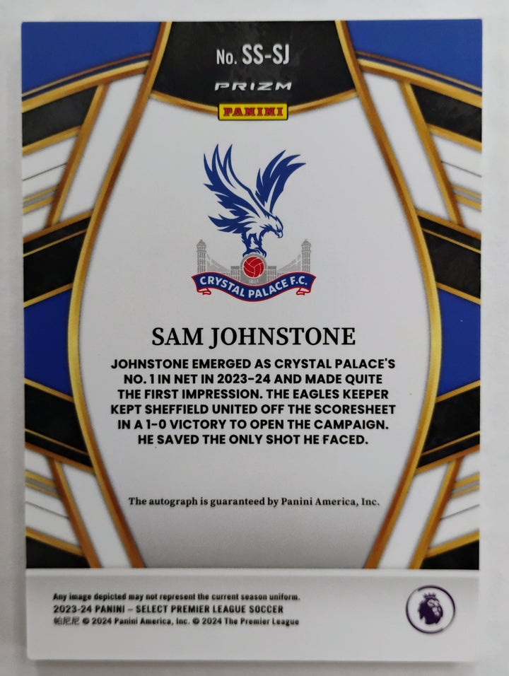 2023-24 Panini Select Premier League Soccer Sam Johnstone #SS-SJ Prizm