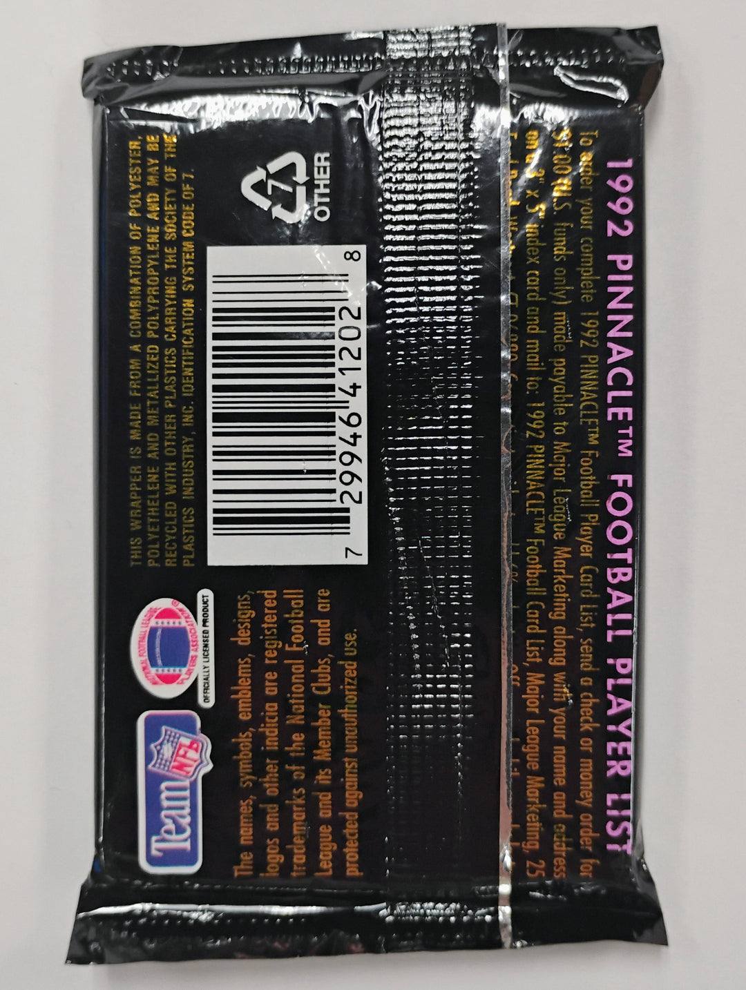 1992 Pinnacle Football Sealed Pack