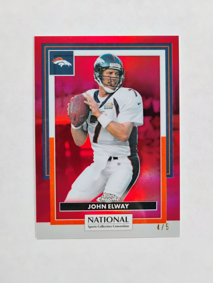 2026 Topps Chrome Football John Elway #NFL-24 The National /5