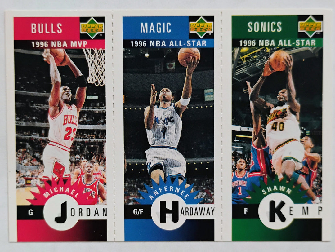 1996-97 Upper Deck Basketball Jordan/Hardaway/Kemp #M78