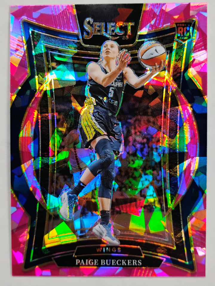 2025 Panin Select WNBA Basketball Paige Bueckers RC #25 Concourse Pink Cracked Prizm