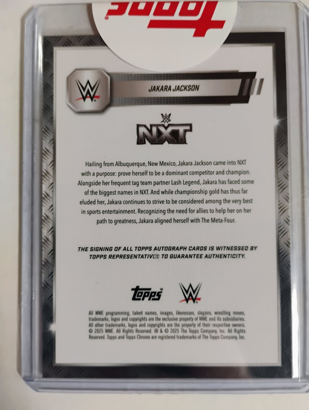 2025 Topps Chrome WWE Wrestling Jakara Jackson Black Refractor #'d 10