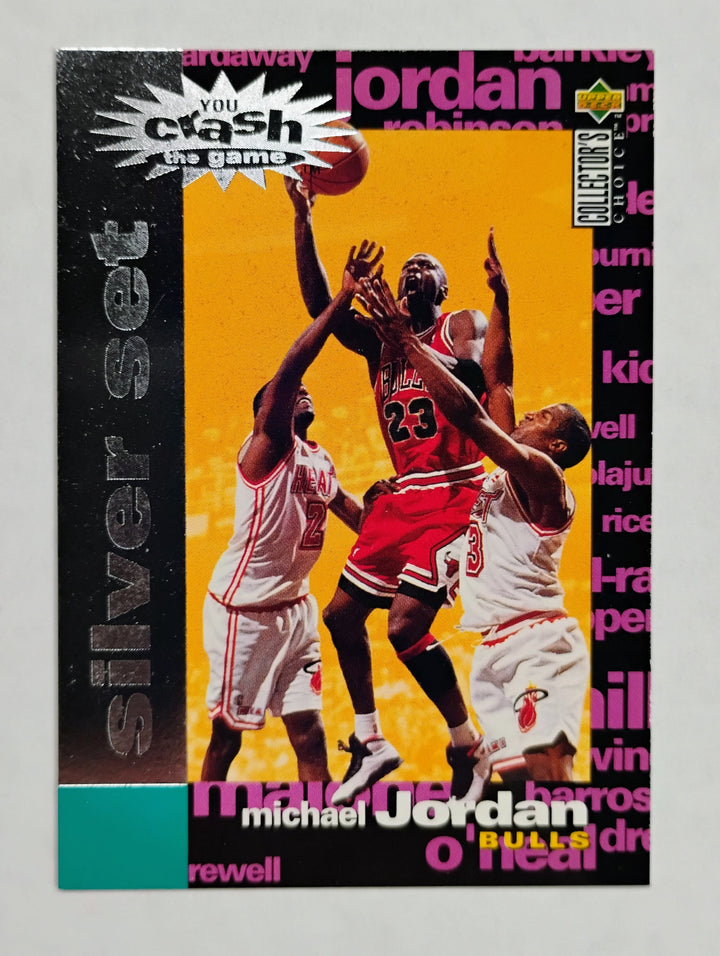 1995-96 Collector's Choice Basketball Michael Jordan #C1 You Crash The Game Silver Set