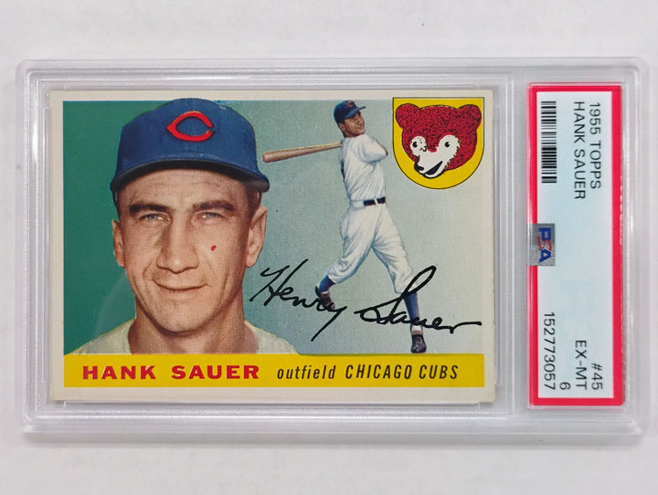 1955 Topps Baseball Hank Sauer #45 PSA 6 EX-MT
