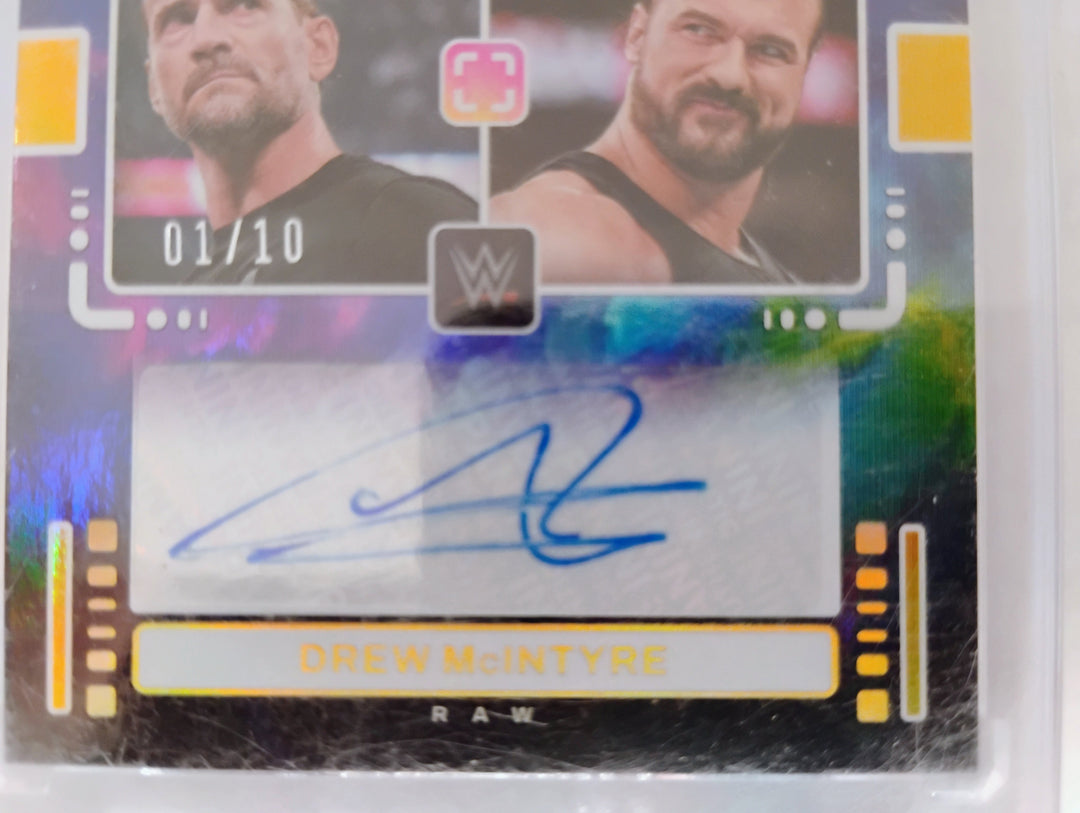 2024 Photogenic WWE Wrestling CM Punk Drew McIntyre Dual Autograph /10