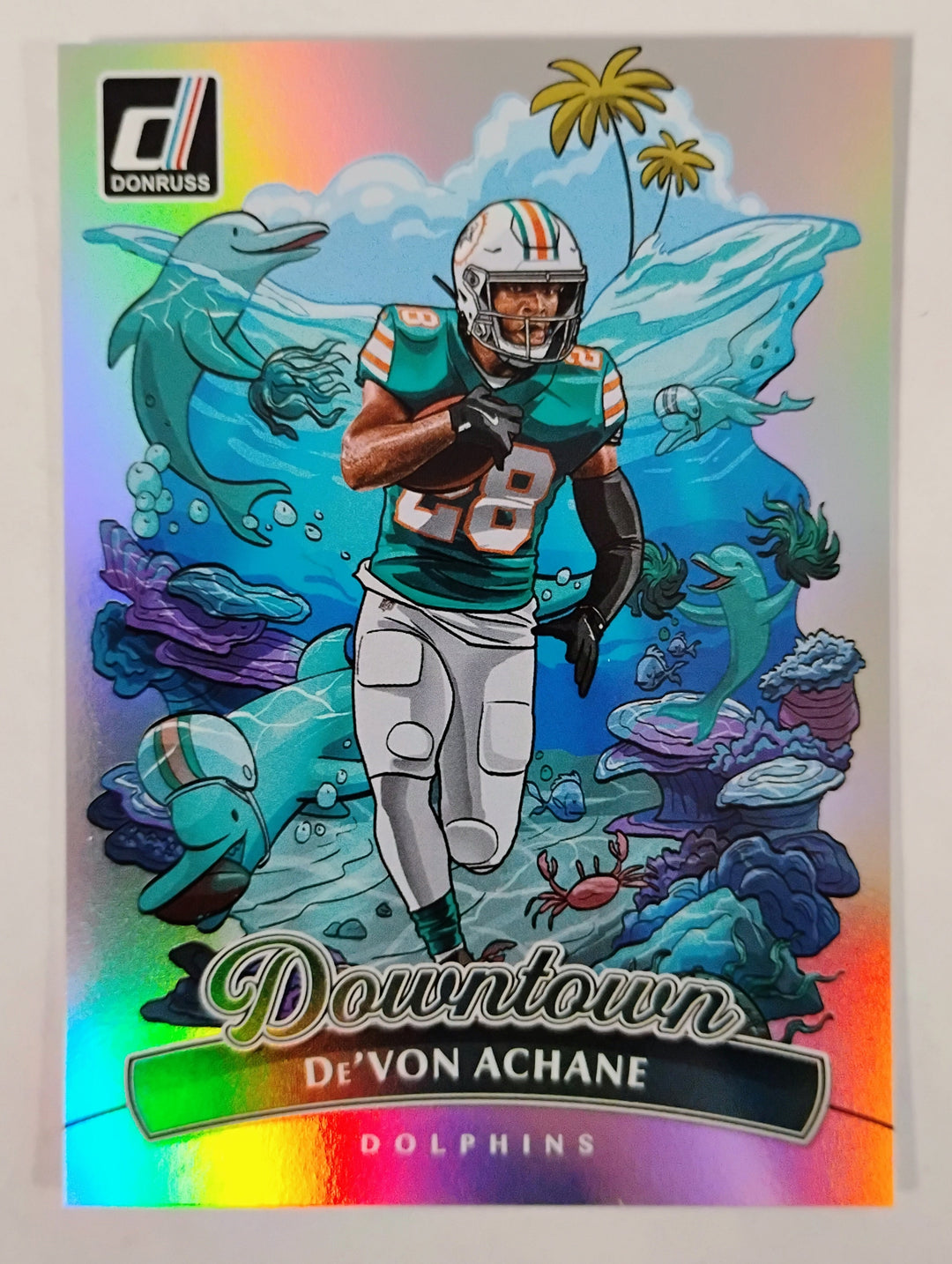 2025 Donruss Football De'Von Achane Downtown #10 EX-MT