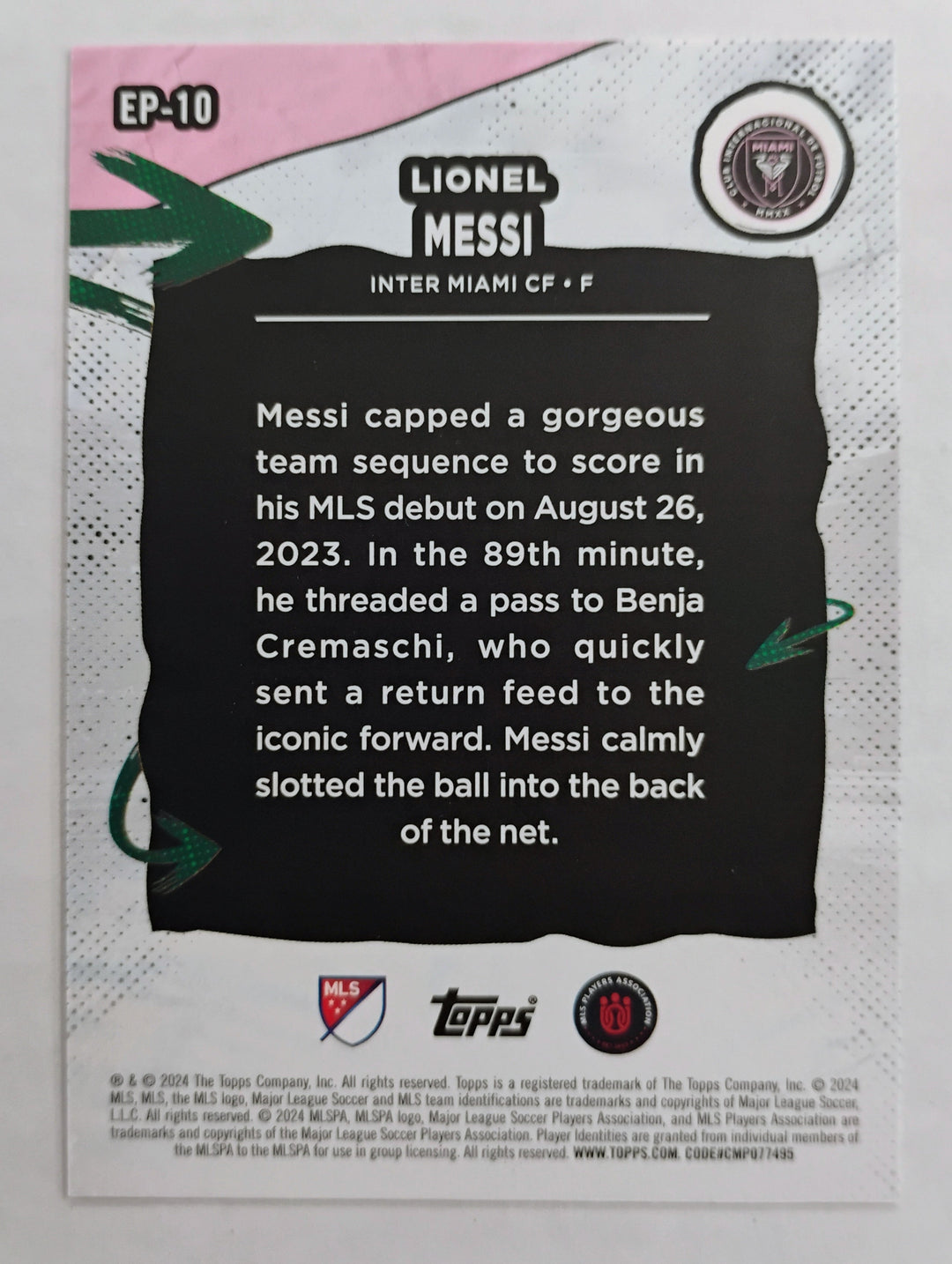 2024 Topps MLS Soccer Lionel Messi #EP-10 Epic Performers