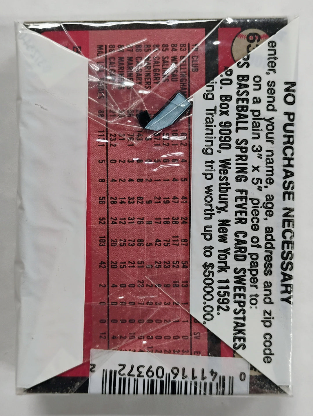 1989 Topps Baseball Cello Pack