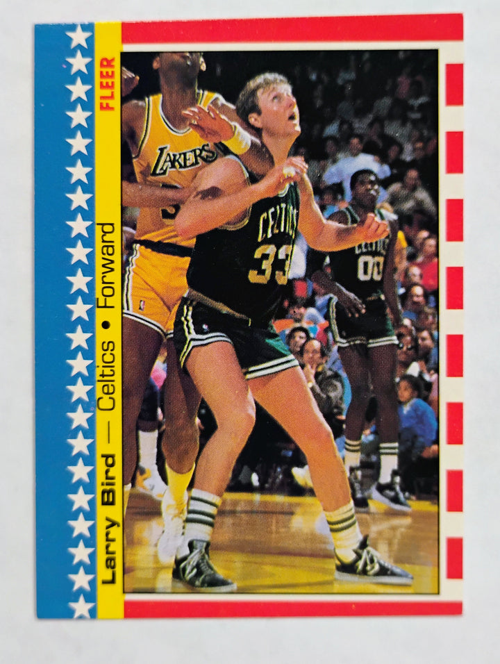 1987-88 Fleer Basketball Larry Bird #4 Sticker