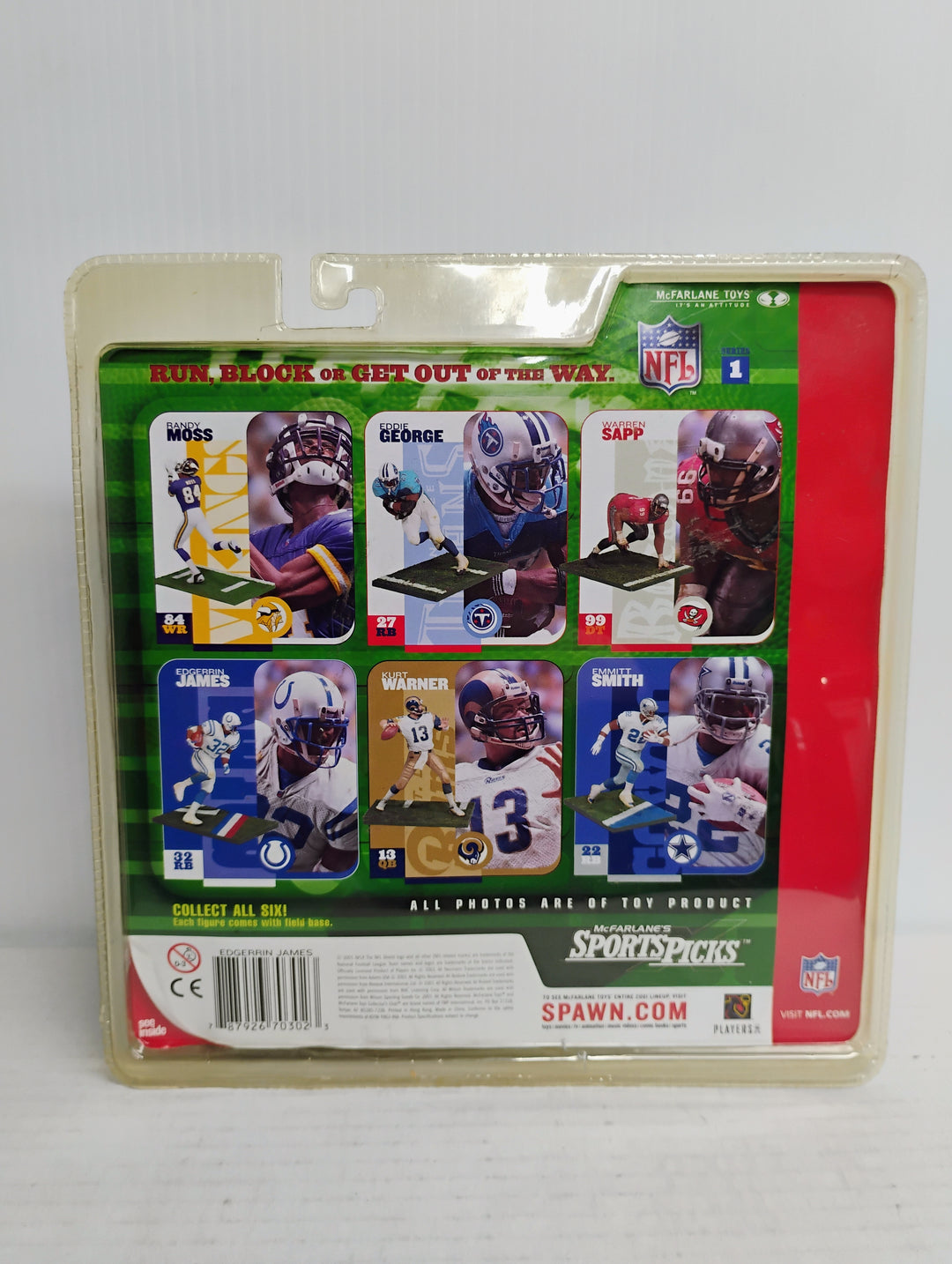 2001 Mcfarlane NFL Football Sportspicks Series 1 Edgerin James Sealed