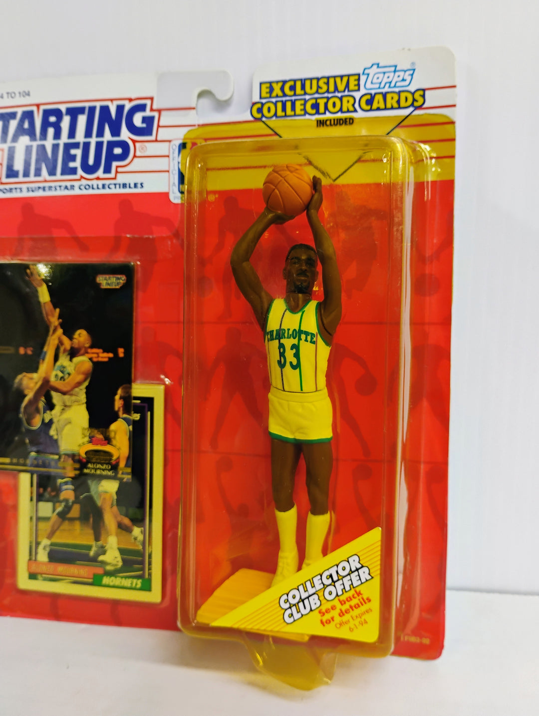 1993 Starting Lineup Alonzo Mourning Exclusive Topps Cards