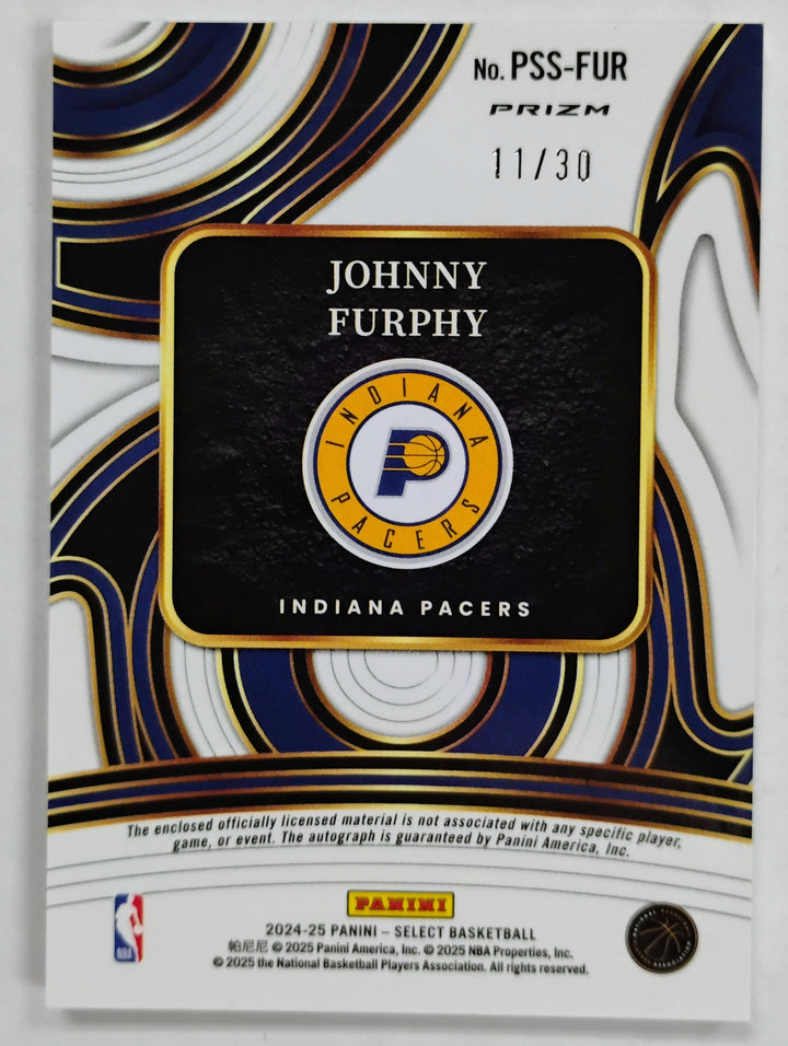 2024-25 Panini Select Basketball Johnny Furphy #PSS-FUR Prime Selections Prizm 11/30