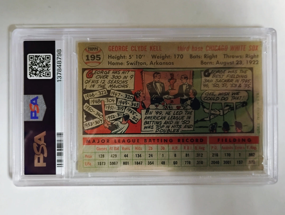 1956 Topps George Kell #195 PSA 8 NM-MT