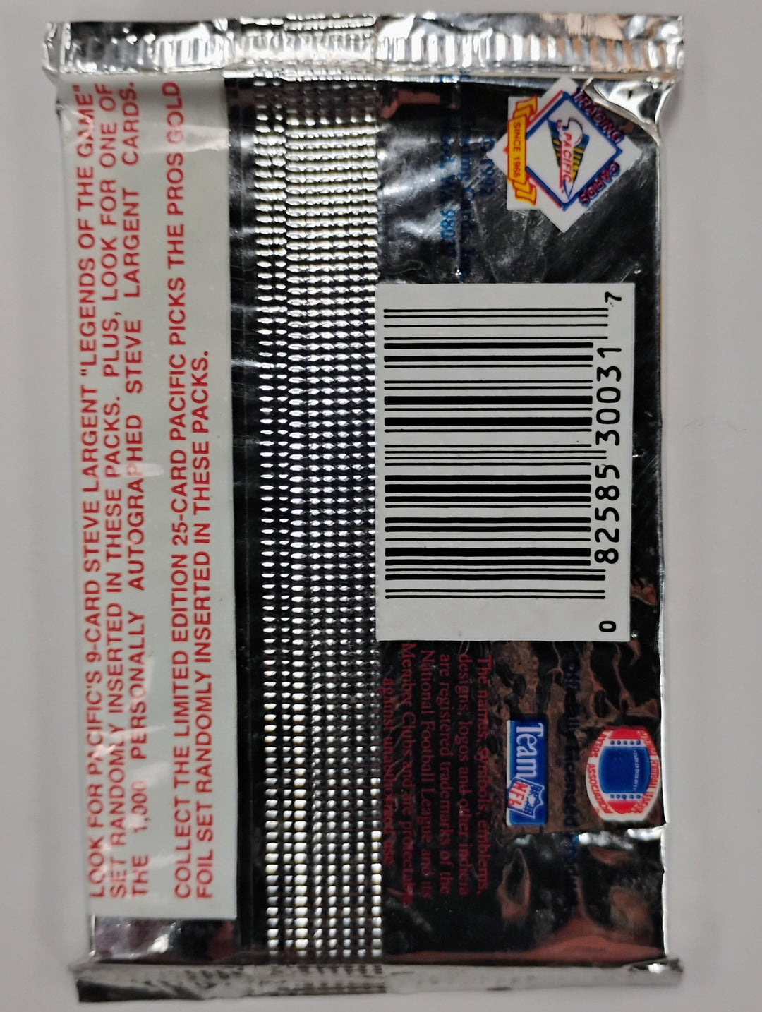1992 Pacific Plus Football Sealed Pack