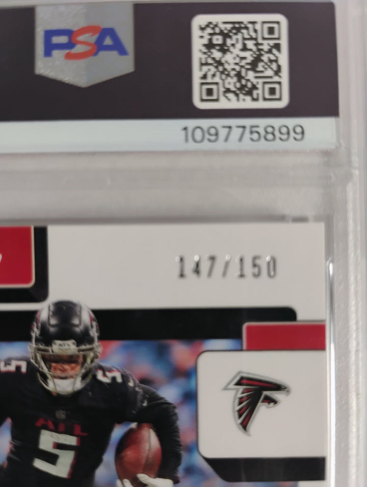 2022 Donruss Optic Football Drake London #207 Prizm Autograph PSA Gem Mint 10