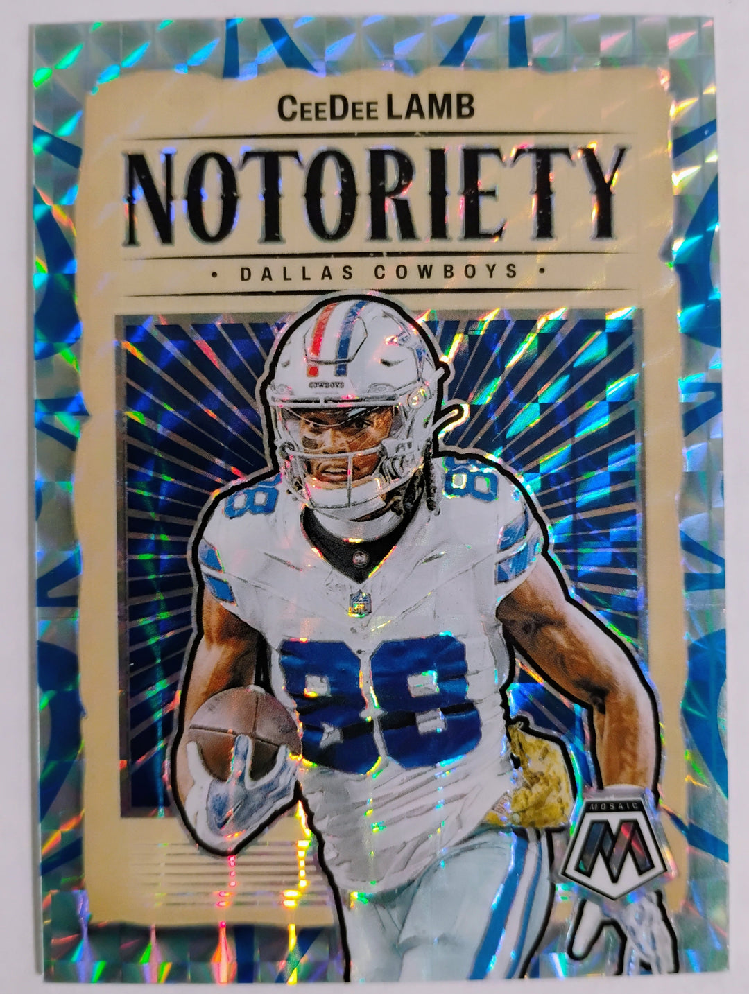 2024 Mosaic Football CeeDee Lamb #3 Notoriety Prizm #'D99