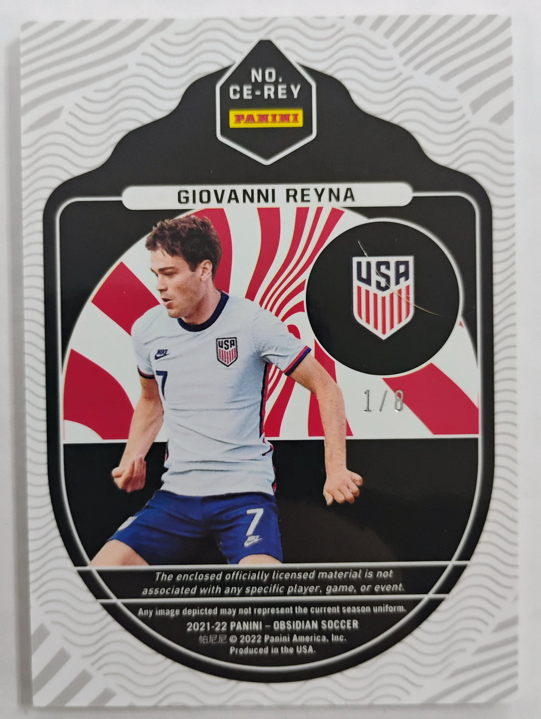 2021-22 Panini Obsidian Soccer Giovanni Reyna #CE-REY Cutting Edge 1/8