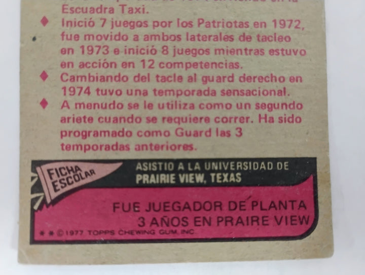 1977 Topps Mexican Football Sam Adams #14