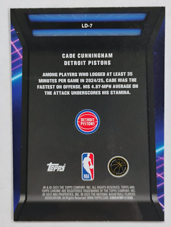 2025 Topps Chrome Basketball Cade Cunningham #LD-7 Loading...