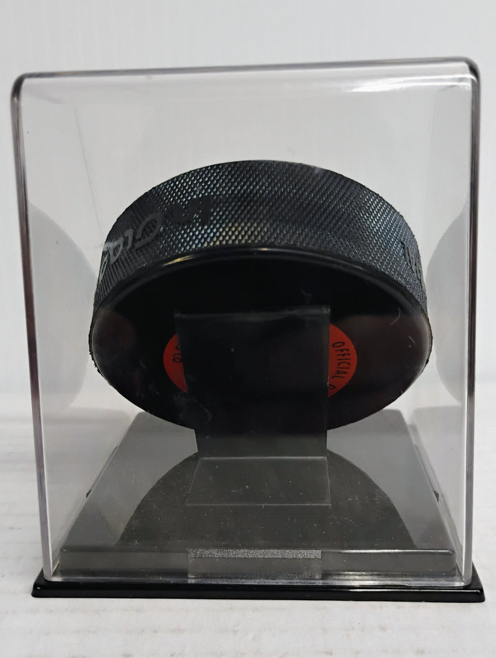 Detroit Red Wings Hockey Gordie Howe 9 Autographed Puck W/ Display Stand No COA