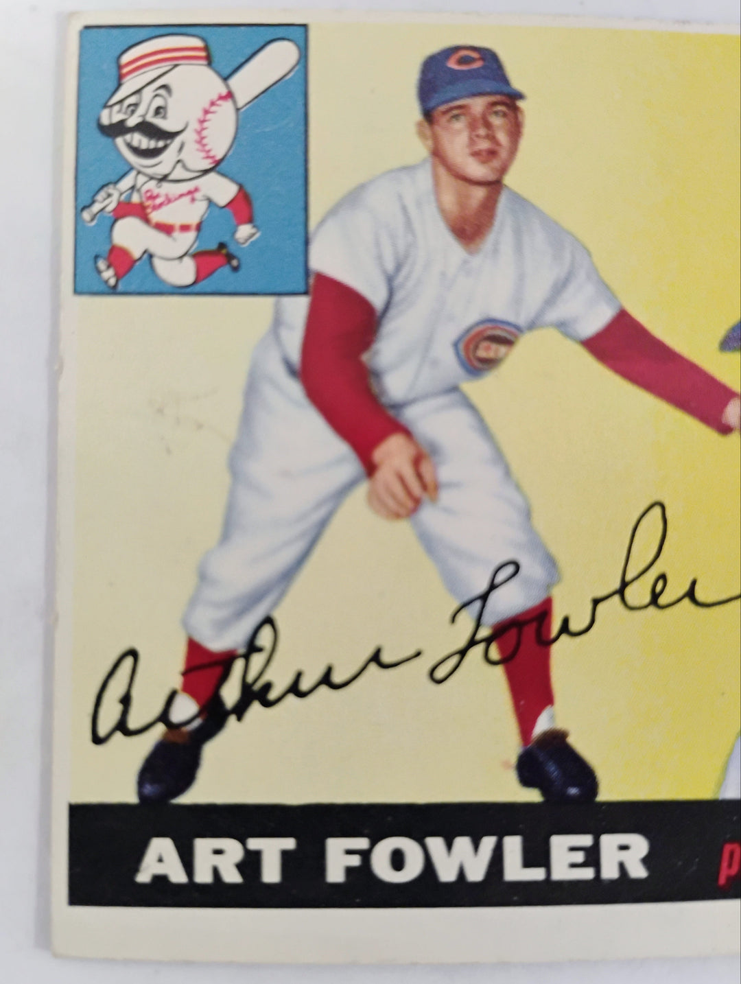 1955 Topps Baseball Art Fowler RC #3 OC W/Stain