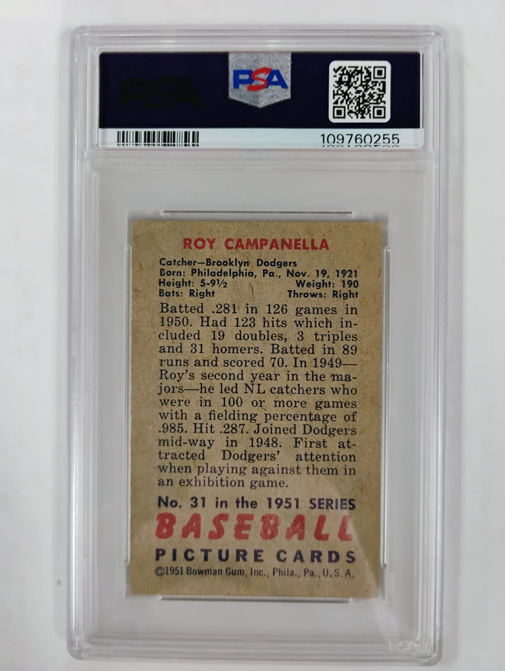 1951 Bowman Roy Campanella #31 VG PSA 3