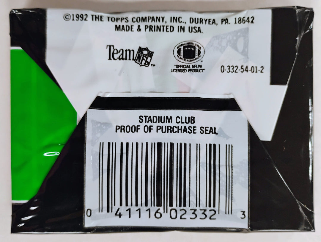1992 Stadium Club Series 1 Football Sealed Pack