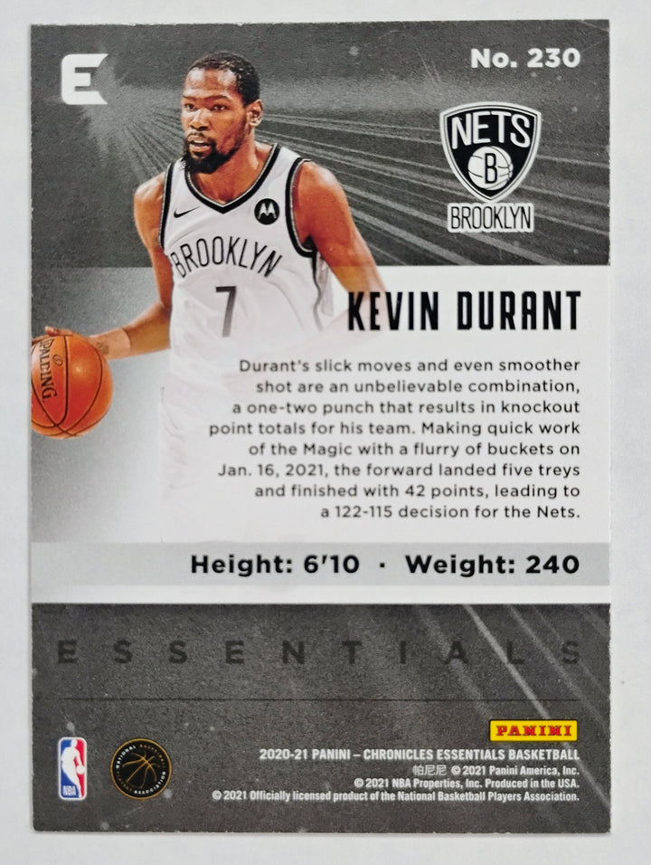 2020-21 Panini Chronicles Essentials Basketball Kevin Durant #230 Pink