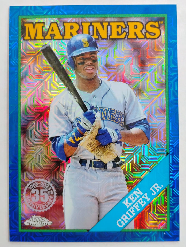 2023 Topps Chrome Baseball Ken Griffey Jr. #T88C-66 Blue Mojo 35th Anniversary 144/150