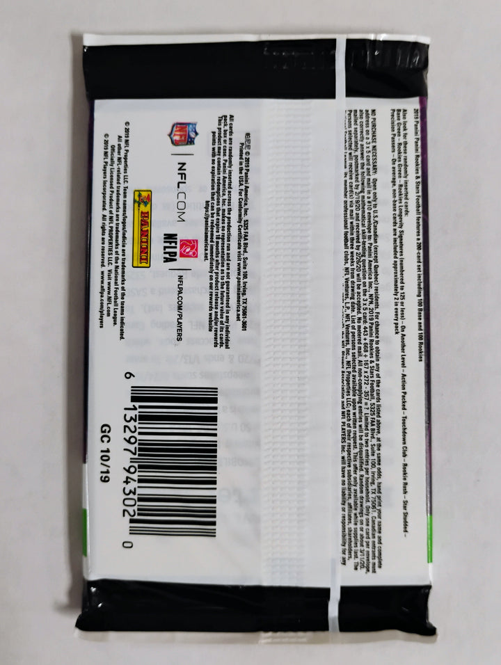 2019 Panini Rookie & Stars Football Sealed Pack