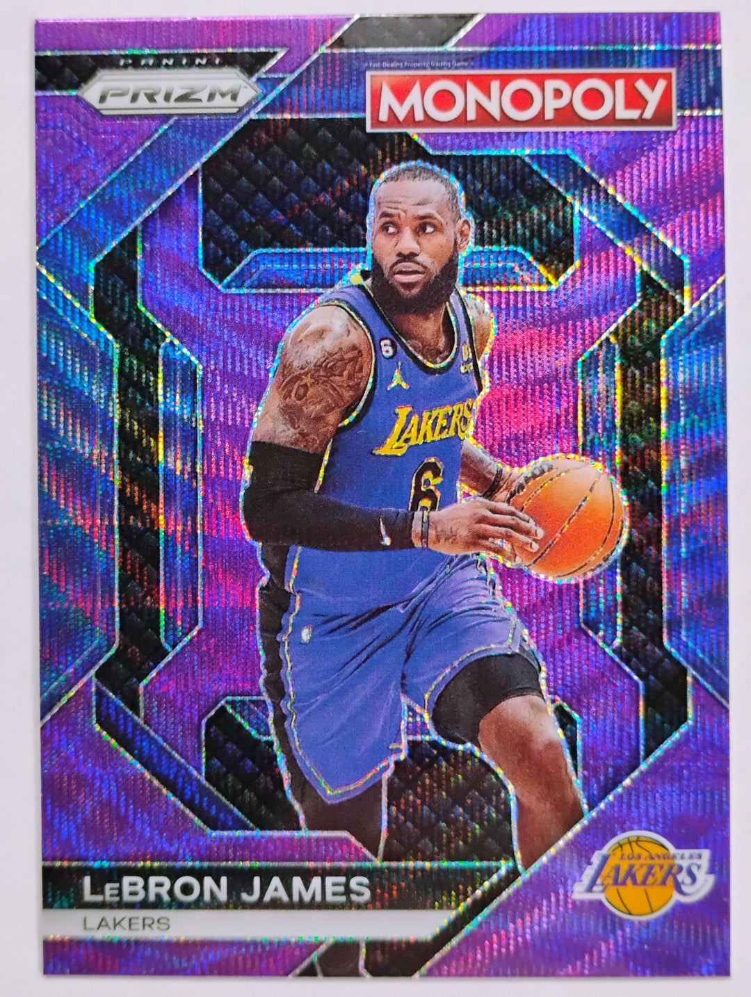 2023-24 Panini Prizm Monopoly Lebron James #PS9 Purple Wave Prizm