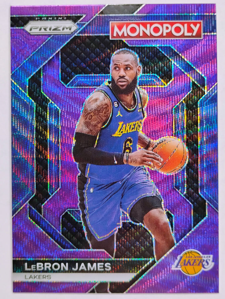 2023-24 Panini Prizm Monopoly Lebron James #PS9 Purple Wave Prizm