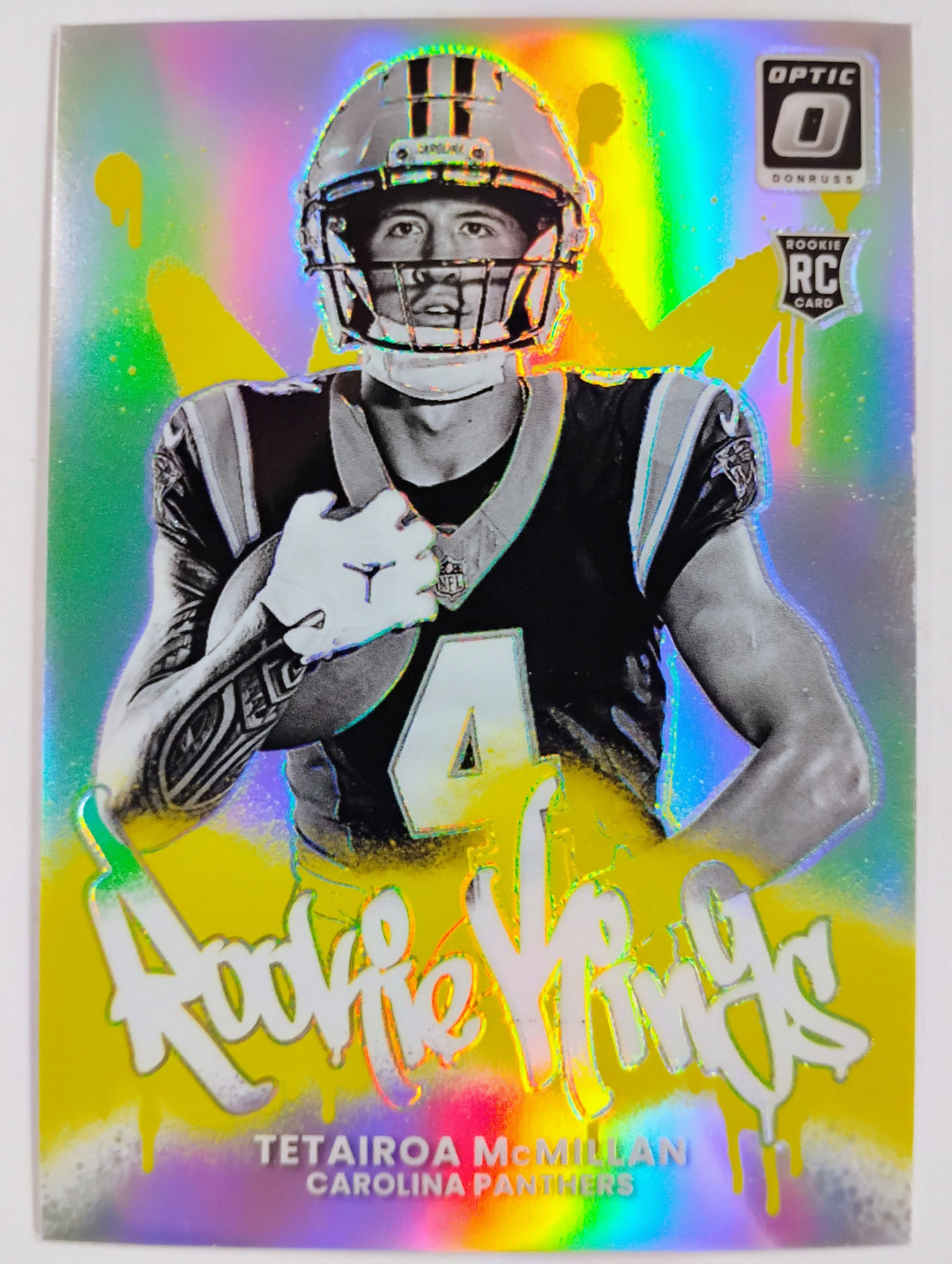 2025 Donruss Optic Football Tetairoa McMillian Rookie Kings Prizm