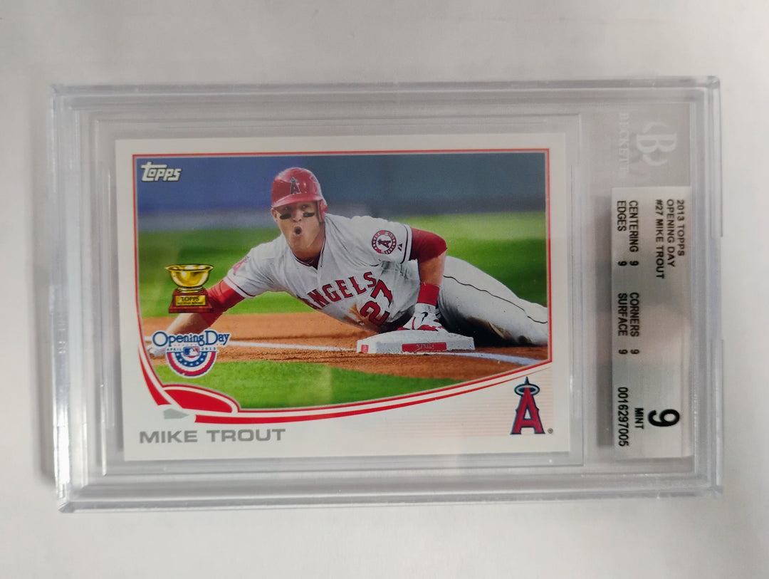 2013 Topps Opening Day Baseball Mike Trout BGS 9