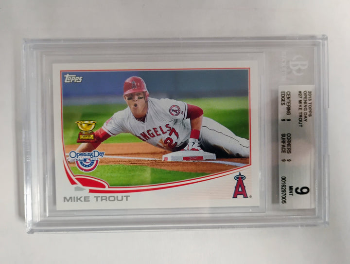2013 Topps Opening Day Baseball Mike Trout BGS 9