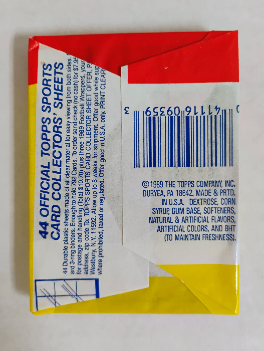 1989 Topps Football Sealed Wax Pack