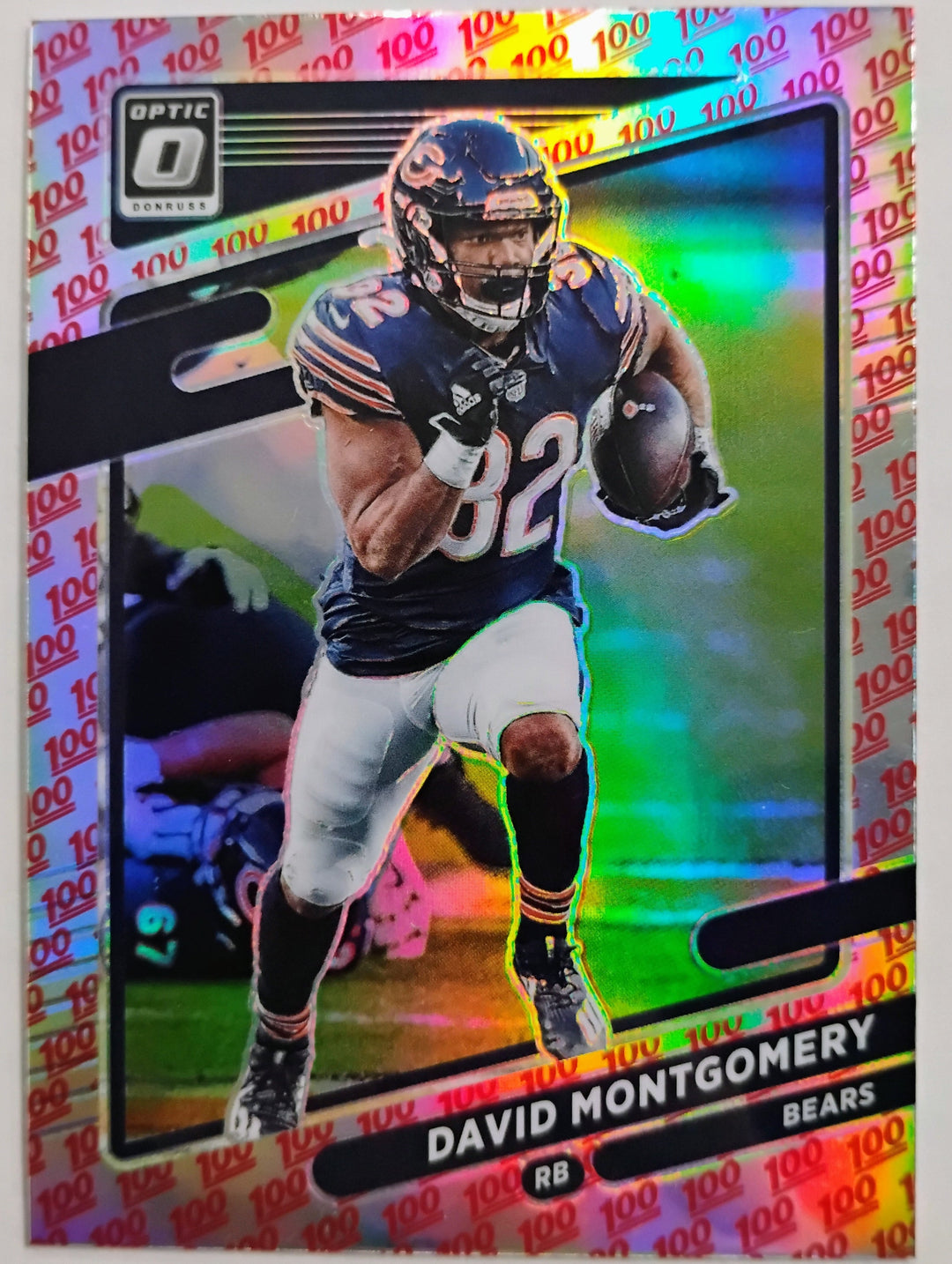 2021 Panini Donruss Optic Football David Montgomery #79 Prizm 100 Emoji SSP