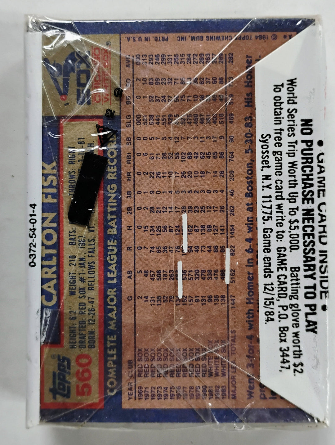 1984 Topps Baseball Cello Pack