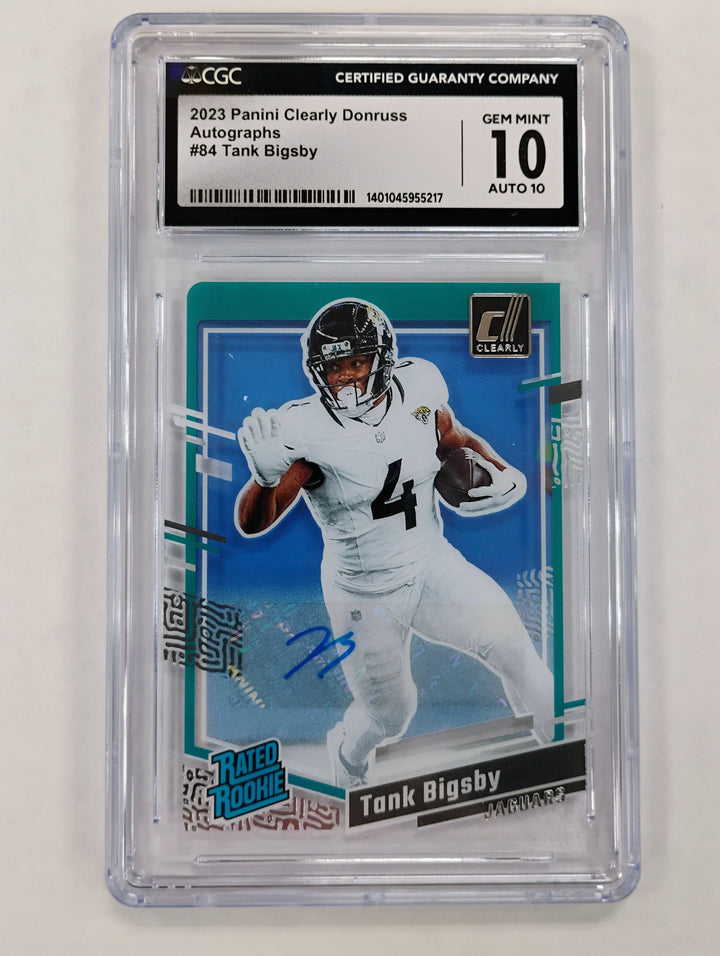 2023 Panini Clearly Donruss Football Tank Bigsby #84 CGC 10