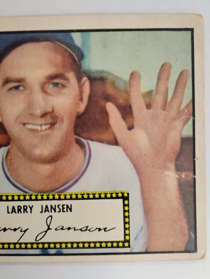 1952 Topps Baseball Larry Jansen #5 Black Back