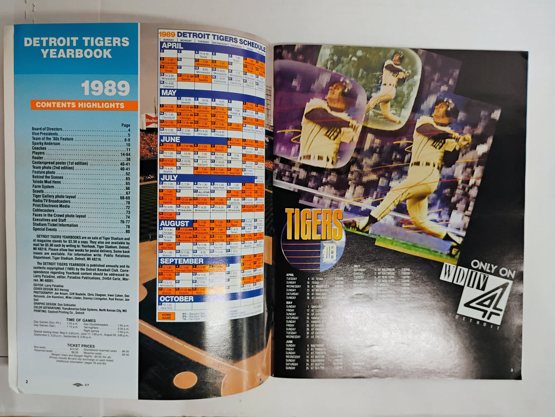 1989 Detroit Tigers Official Yearbook