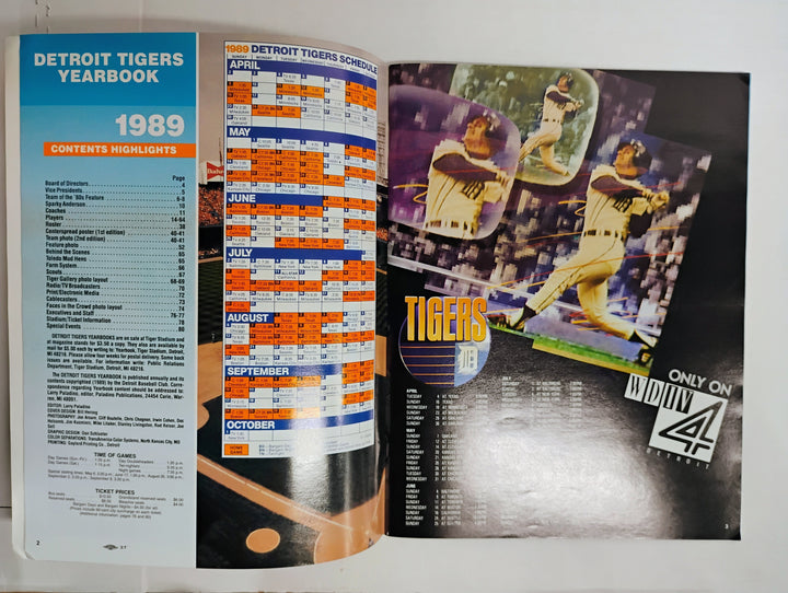 1989 Detroit Tigers Official Yearbook