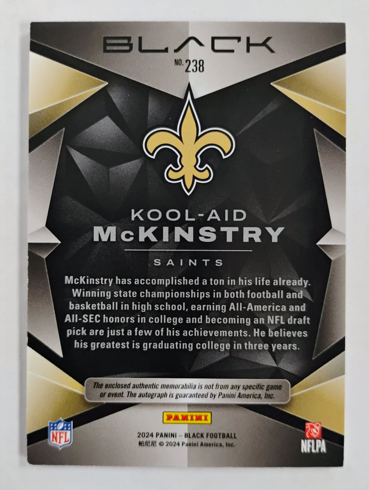 2024 Panini Black Football Kool-Aid Mckinstry RC Auto/Patch #'D 093/150 NM-Mint