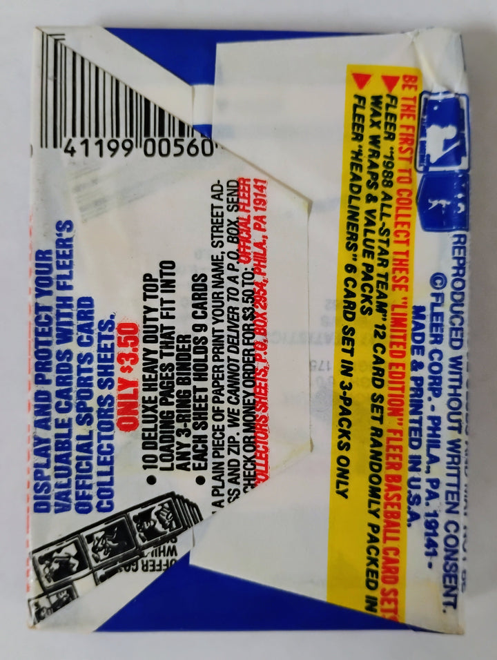 1988 Fleer Baseball Wax Pack