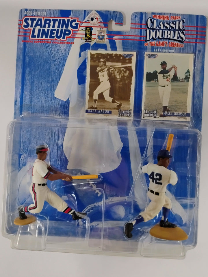 1997 Kenner Starting Lineup Classic Doubles Hank Aaron/Jackie Robinson Sealed