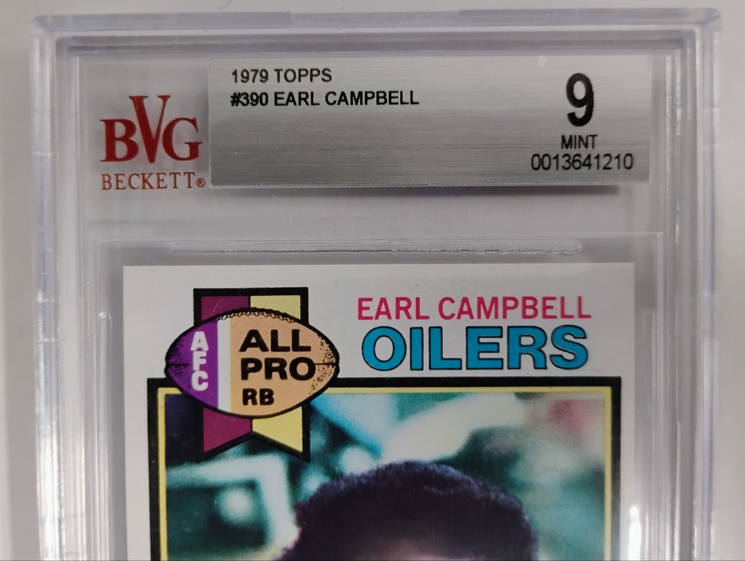 1979 Topps Football Earl Campbell RC #390 BVG 9