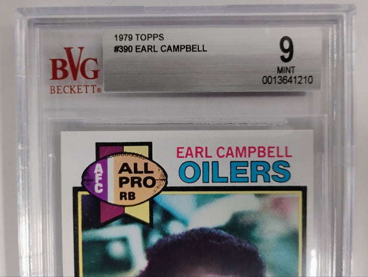 1979 Topps Football Earl Campbell RC #390 BVG 9
