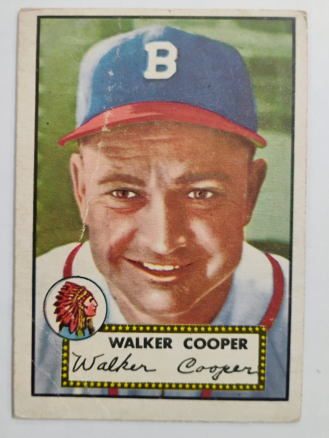 1952 Topps Baseball Walker Cooper #294 Red Back