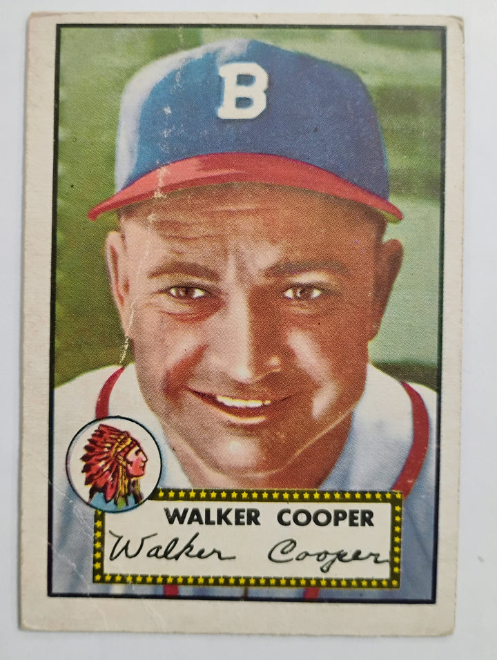 1952 Topps Baseball Walker Cooper #294 Red Back